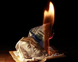 burning marketing dollars