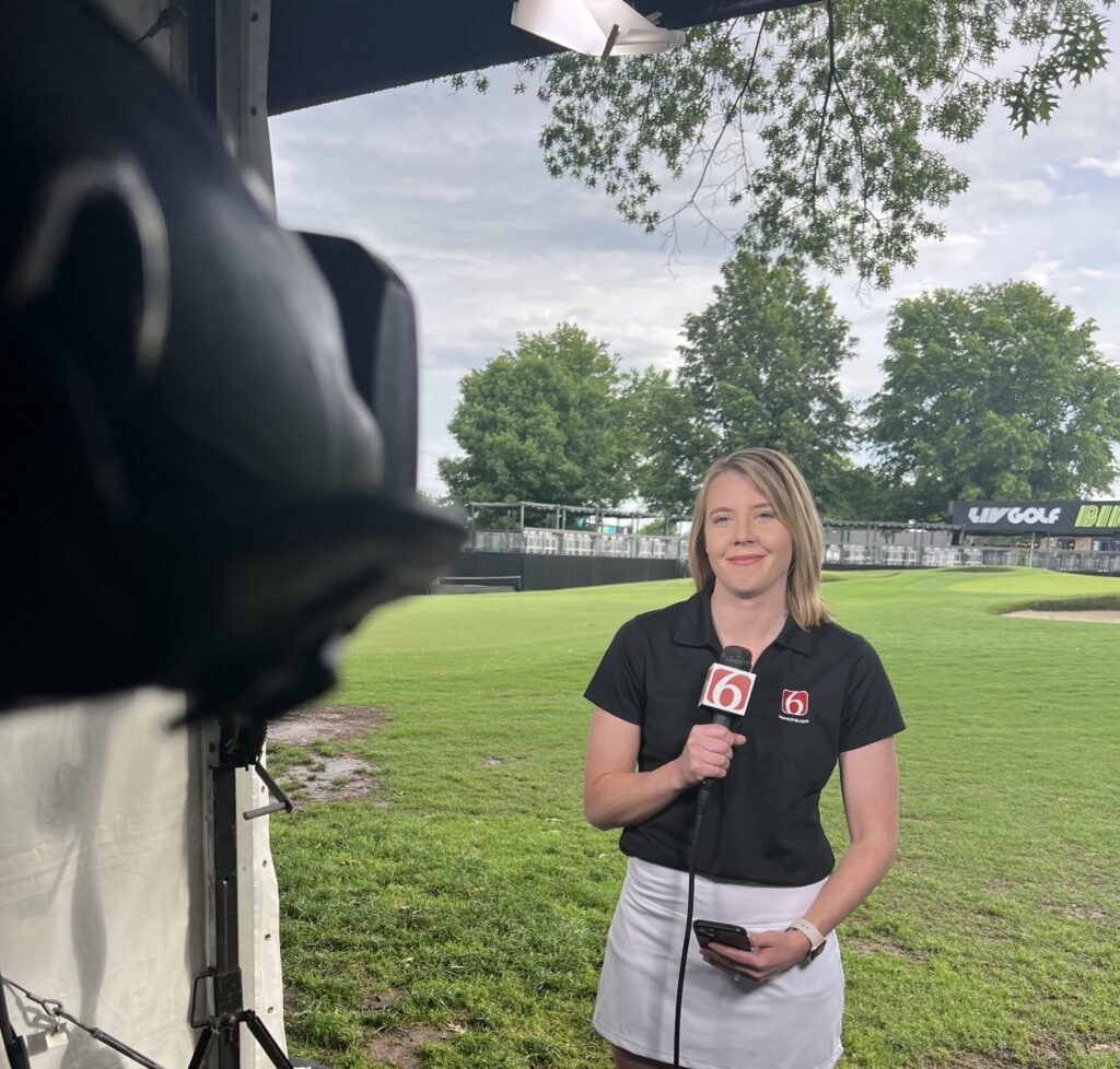 Alyssa on camera during her time as a News on 6 reporter